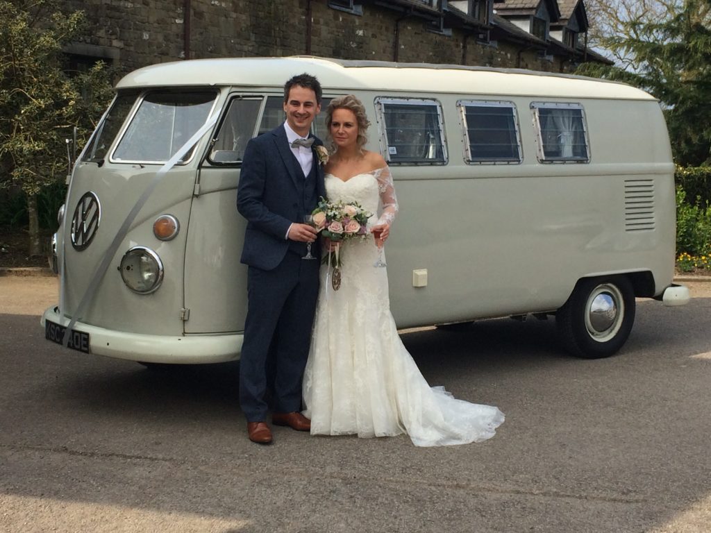 vw split screen wedding hire at garstang golf club, lancashire